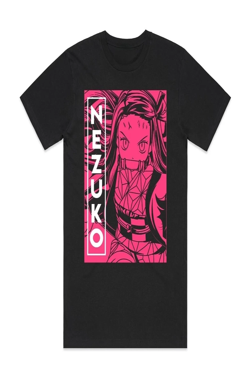 Anime Desenli Unisex Çocuk Tişört Kamado Tanjiro ‌ Nezuko Demon Slayer