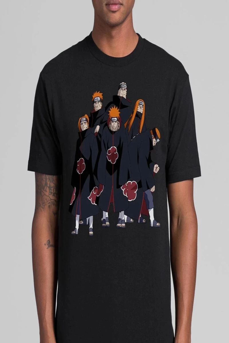 Anime Desenli Unisex Çocuk Tişört  Naruto