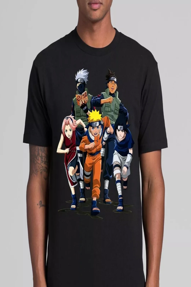 Anime Desenli Unisex Çocuk Tişört  Naruto