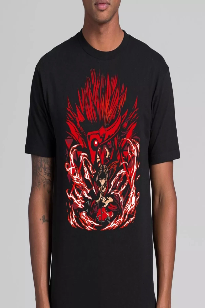 Anime Desenli Unisex Çocuk Tişört  Naruto Itachi Uchiha