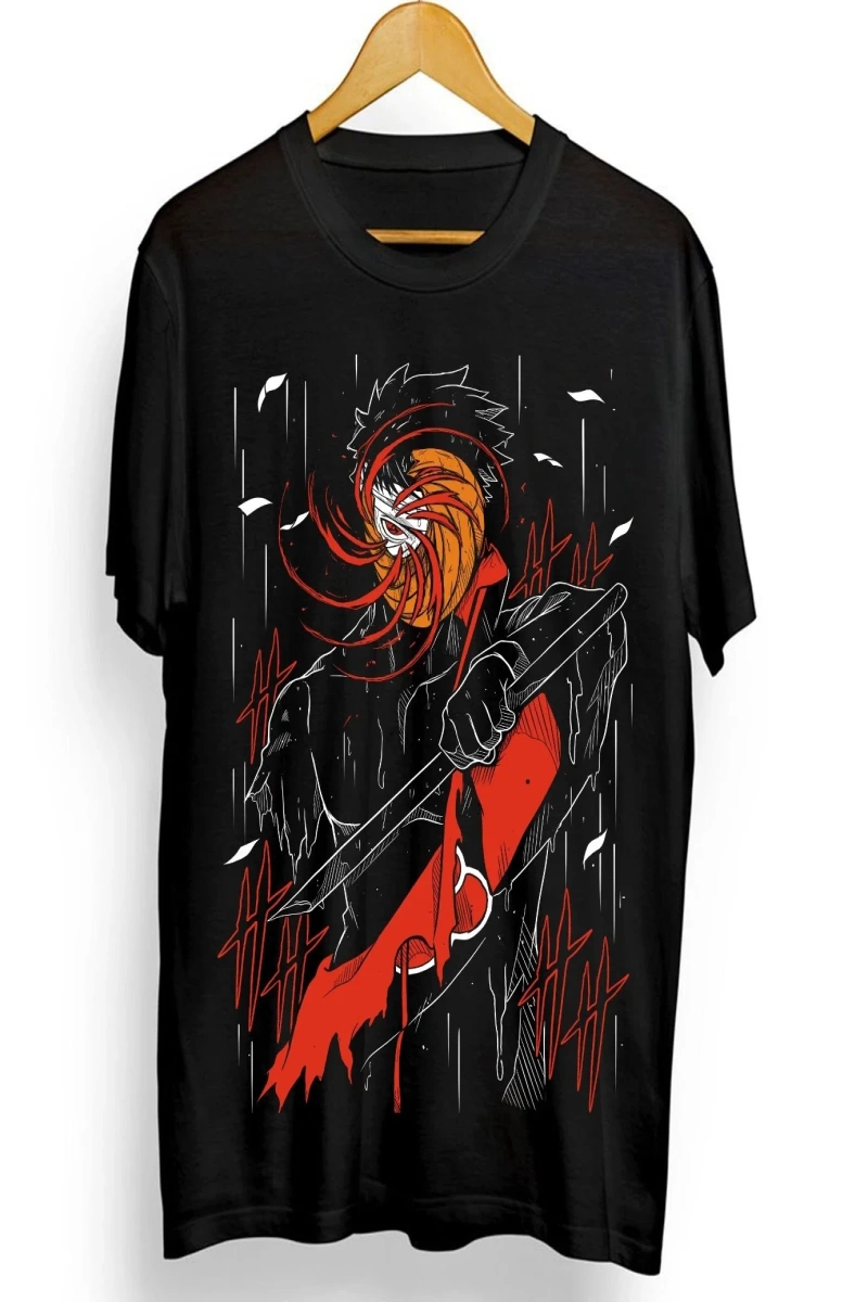 Anime Desenli Unisex Çocuk Tişört  Naruto Madara Uchiha