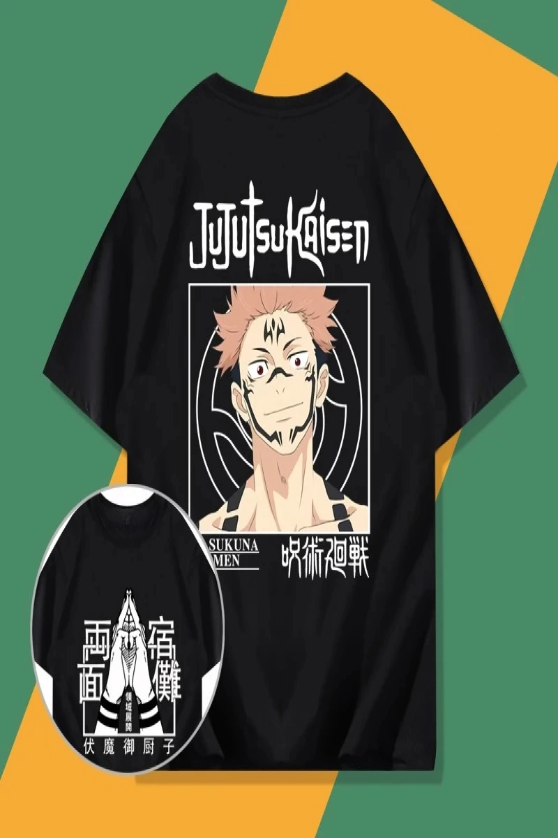 Anime Desenli Unisex Çocuk Tişört Ryomen Sukuna ‌ Jujutsu hattı ‌ Gojo Satoru