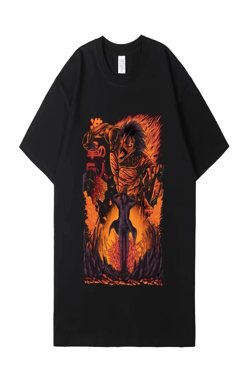 Anime Desenli Unisex Çocuk Tişört  Titan