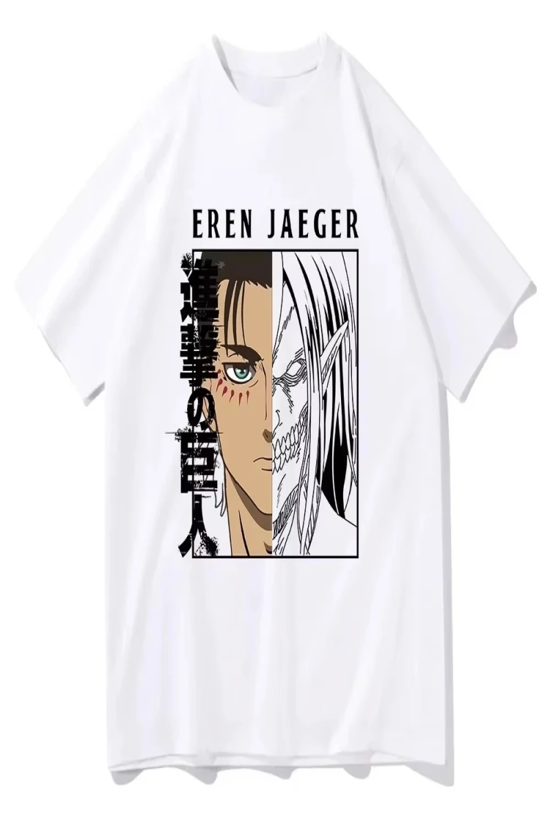 Anime Desenli Unisex Çocuk Tişört  Titan