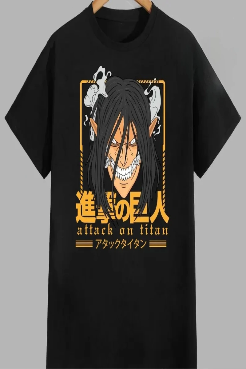 Anime Desenli Unisex Çocuk Tişört  Titanlar Anime