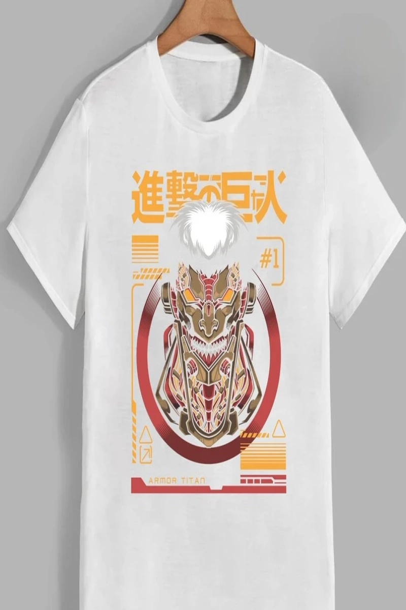 Anime Desenli Unisex Çocuk Tişört  Titanlar Anime