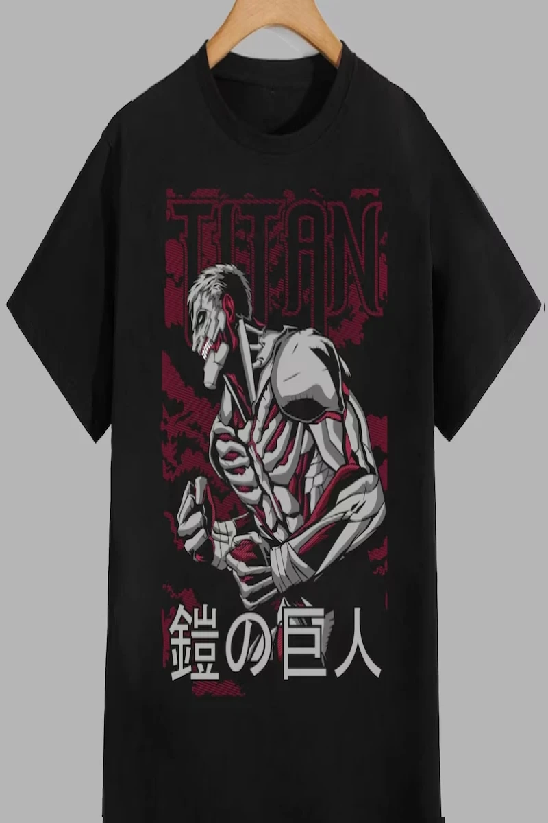 Anime Desenli Unisex Çocuk Tişört  Titanlar Anime