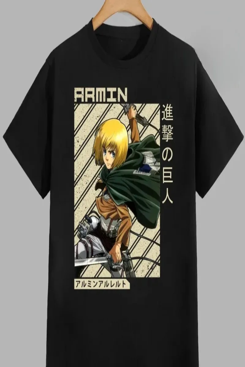 Anime Desenli Unisex Çocuk Tişört  Titanlar Anime