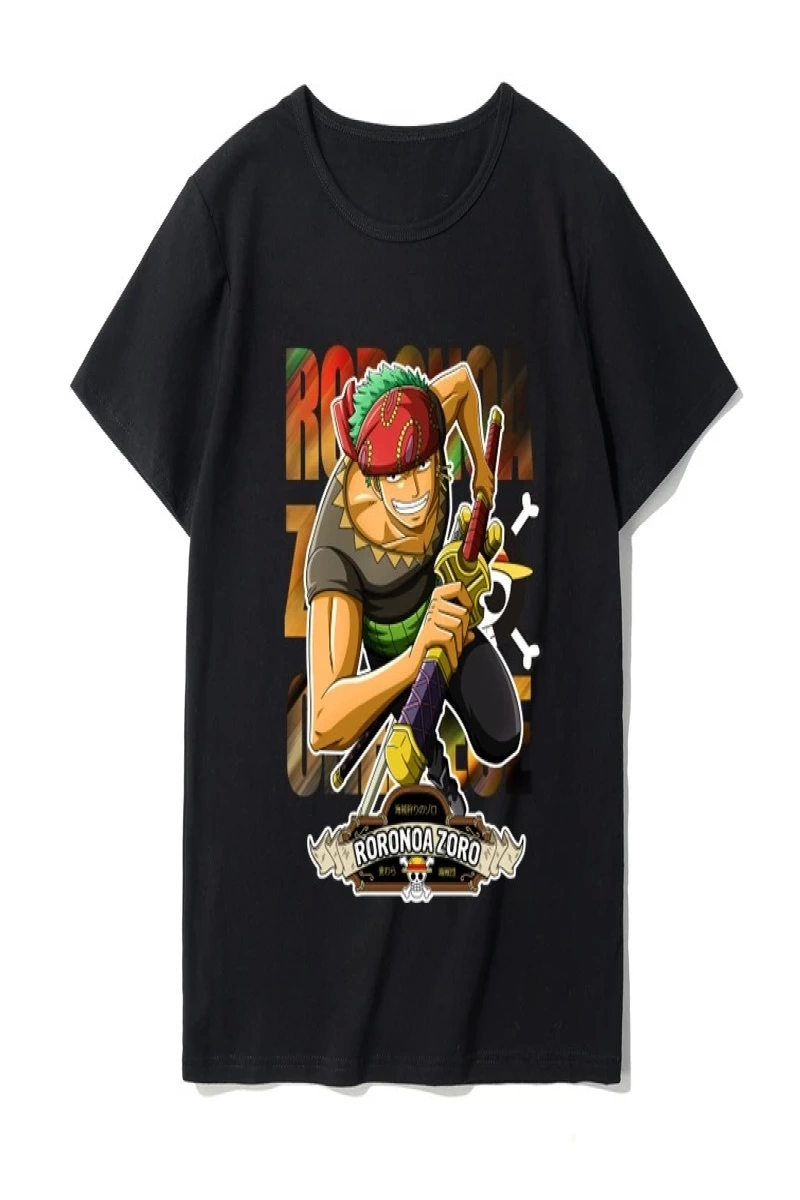 Anime Desenli Unisex Çocuk Tişört  Yaz Luffy Zoro Asura