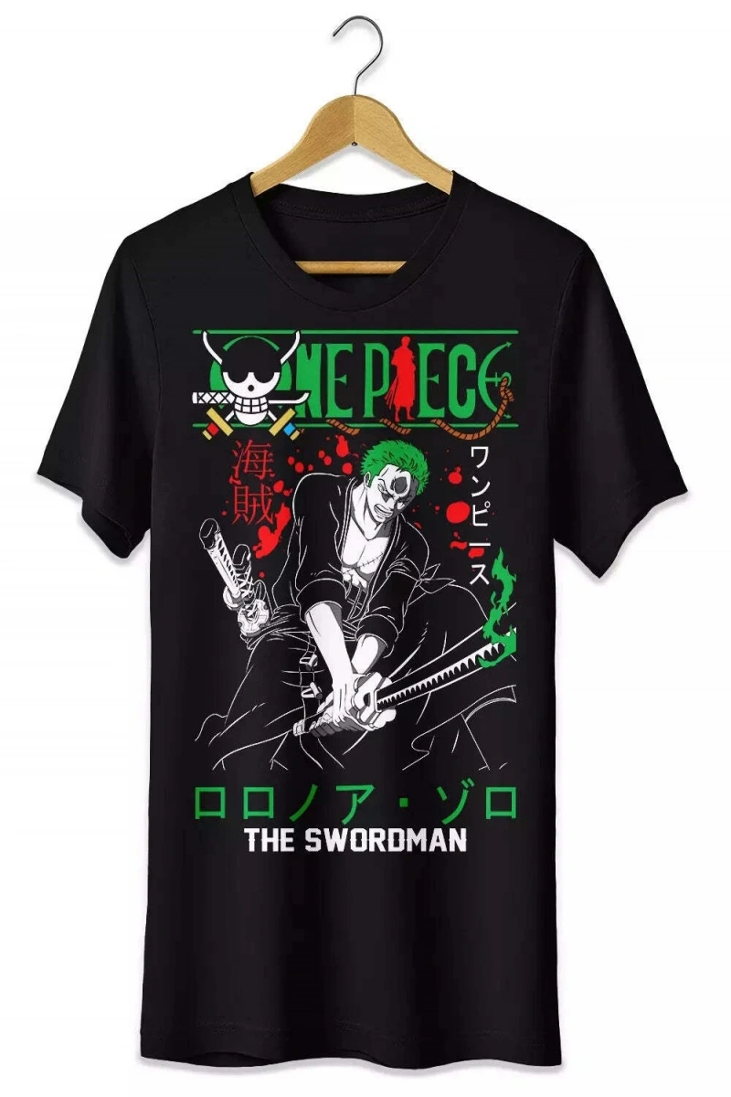 Anime Desenli Unisex Çocuk Tişört  Yaz Luffy Zoro Asura