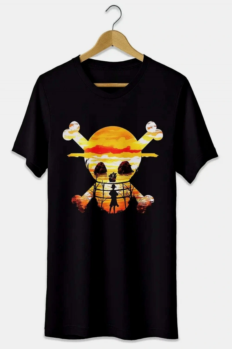 Anime Desenli Unisex Çocuk Tişört  Yaz Luffy Zoro Asura