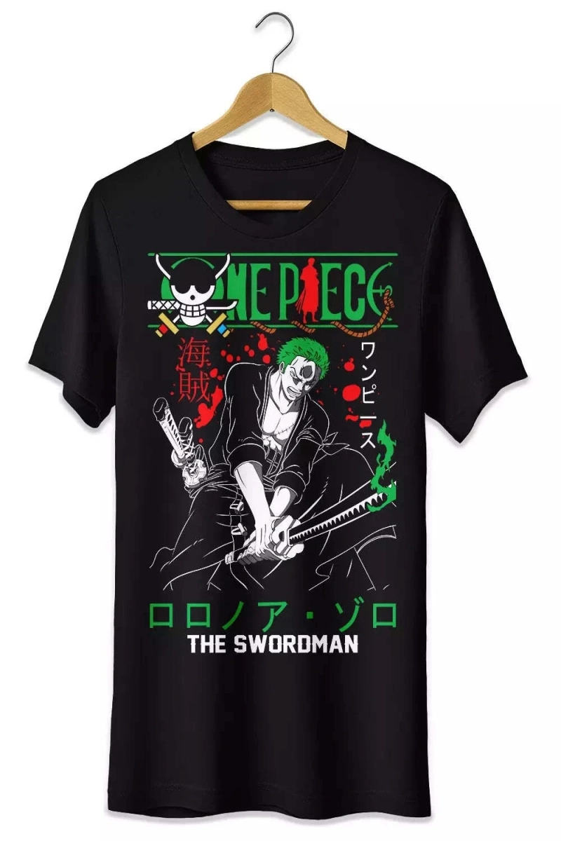 Anime Desenli Unisex Çocuk Tişört  Yaz Luffy Zoro Asura