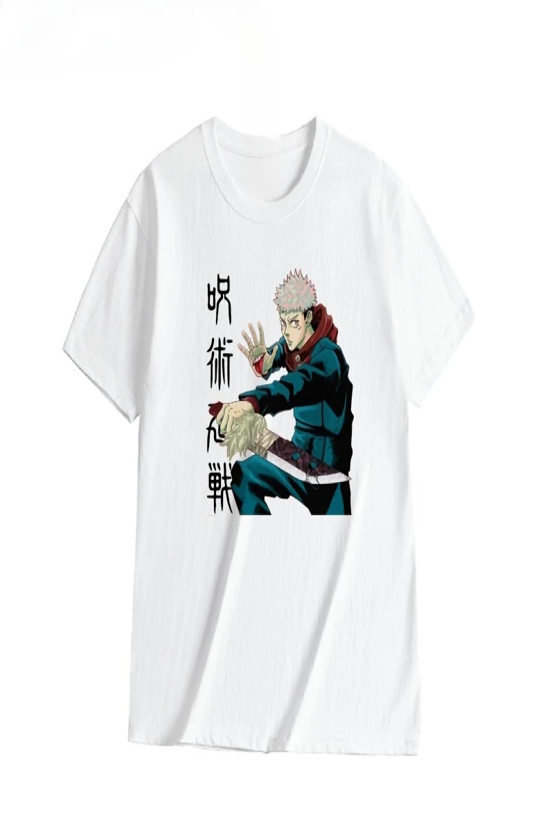 Anime Desenli Unisex Çocuk Tişört Yujiyi tamamlayın ‌ Jujutsu