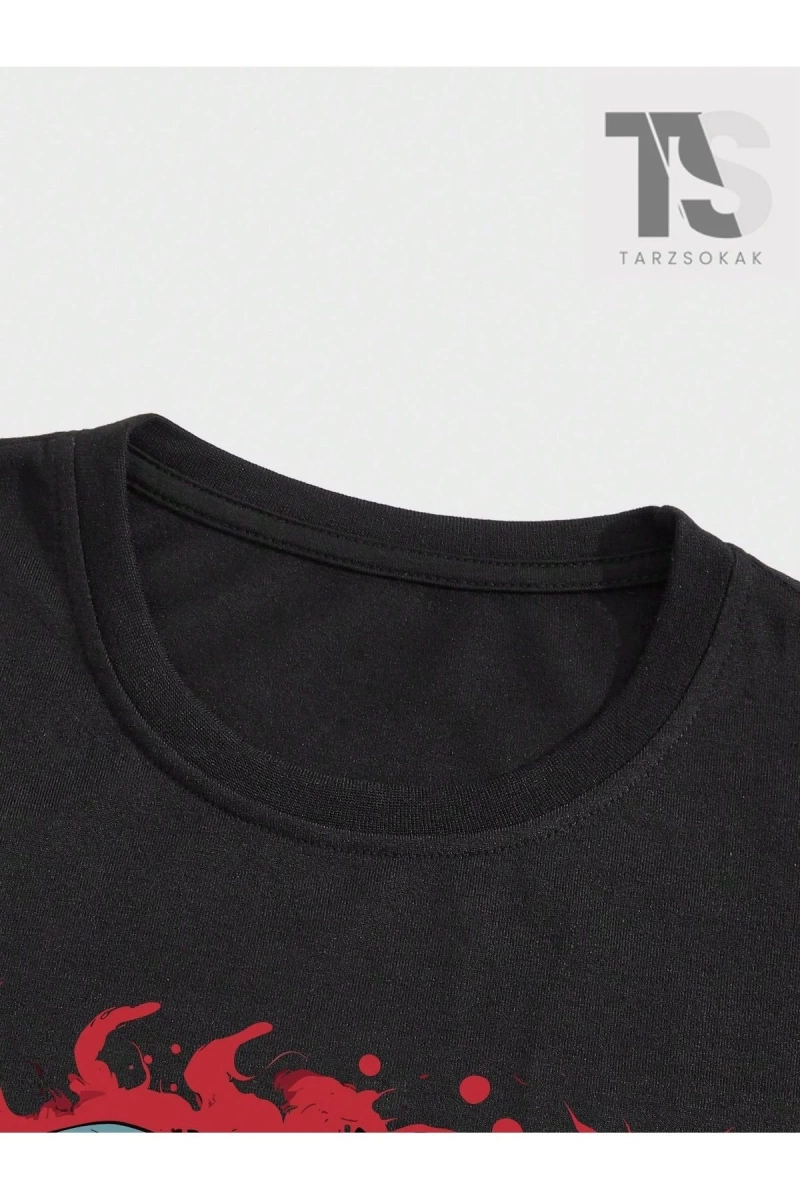 Anime Erkekler Çizgi Film Karakteri Baskı T-Shirt