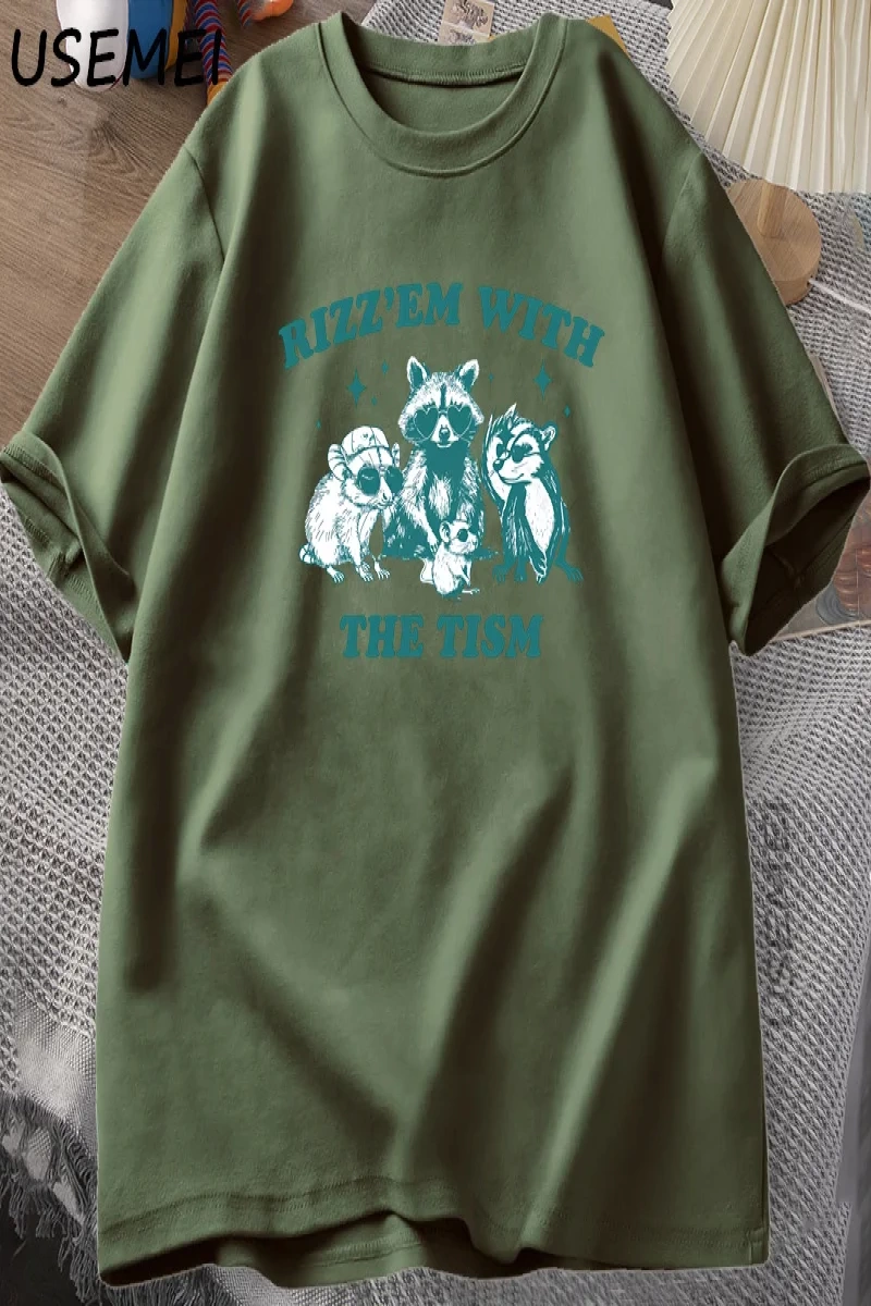 Aptal Kaz Gevşek T Shirt Erkekler Kadınlar için Komik Cowgirl Batı Tee90s Moda Yuvarl 2822