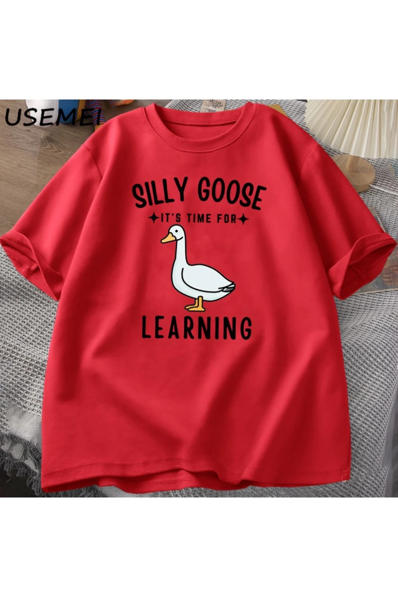 Aptal kaz T Shirt ilk gün okul T-Shirt komik geri okul Tee öğretmen Tshirt erkekler kadınlar