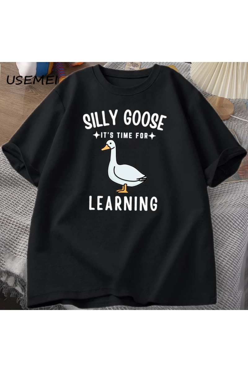 Aptal kaz T Shirt ilk gün okul T-Shirt komik geri okul Tee öğretmen Tshirt erkekler kadınlar