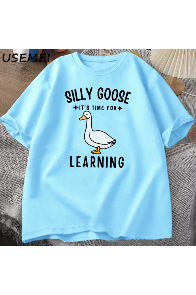 Aptal kaz T Shirt ilk gün okul T-Shirt komik geri okul Tee öğretmen Tshirt erkekler kadınlar