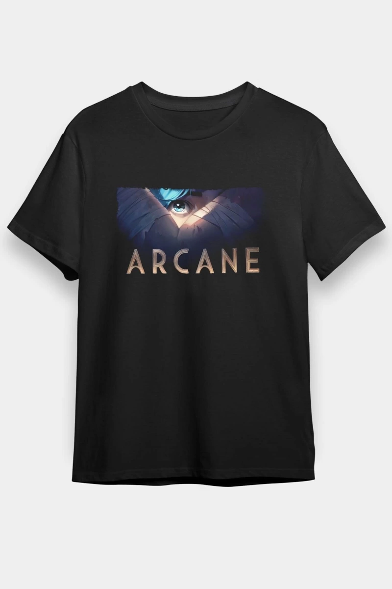 Arcane Siyah Unisex Tişört T-Shirt