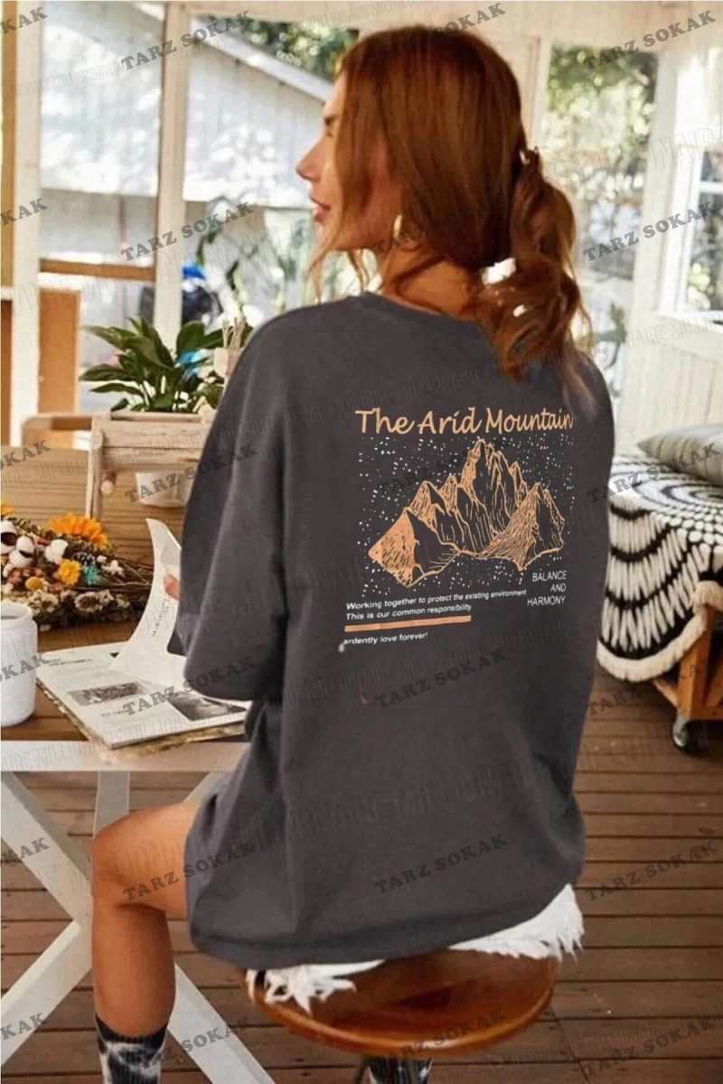 Arid Mountain Antrasit Oversize Salas Boyfriend Kadın