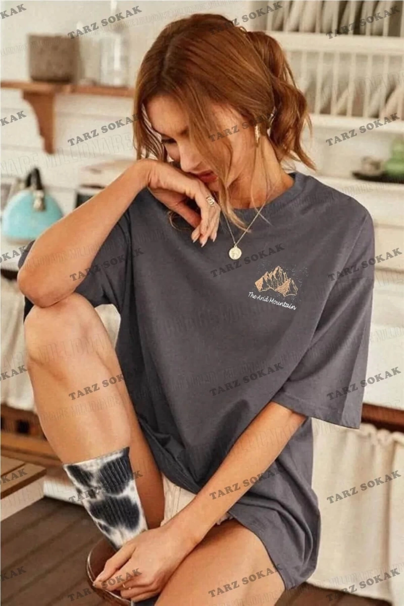 Arid Mountain Antrasit Oversize Salas Boyfriend Kadın