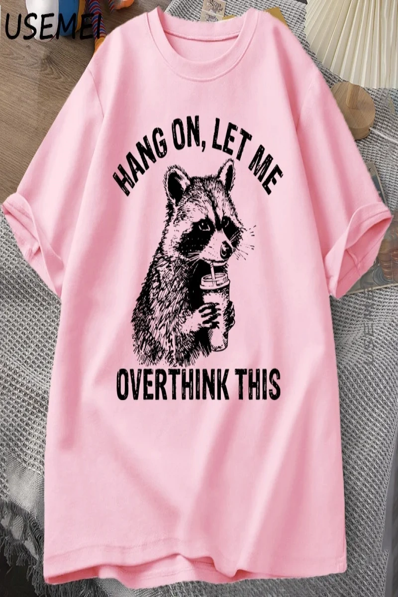 Asın Bu T Shirt Erkek Kadın Rakun Komik T-Shirt Çöp Panda TeeRahat Kısa Kollu Pamuklu 3075