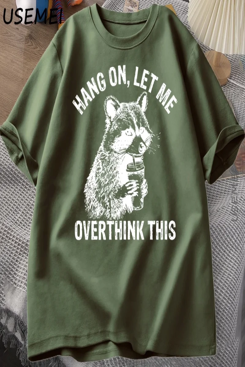 Asın Bu T Shirt Erkek Kadın Rakun Komik T-Shirt Çöp Panda TeeRahat Kısa Kollu Pamuklu 3075