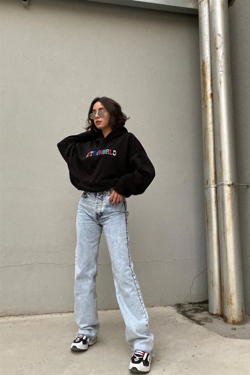 Astra World Unisex Hoodie Siyah