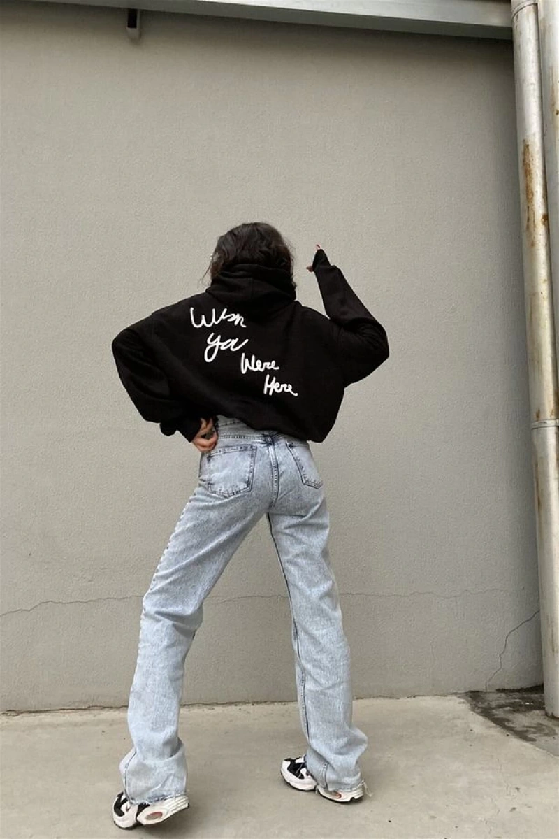 Astra World Unisex Hoodie Siyah Siyah