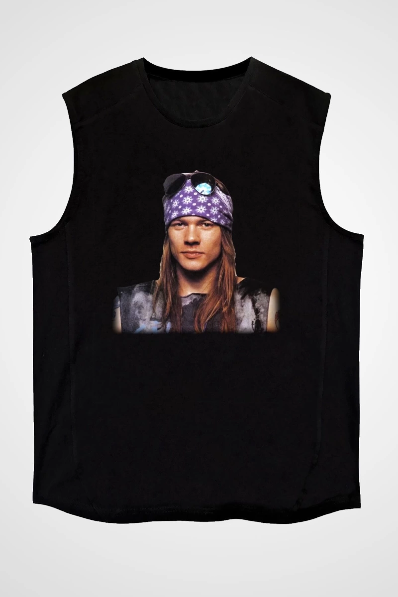 Axl Rose Siyah Kolsuz Tişört T-shirt