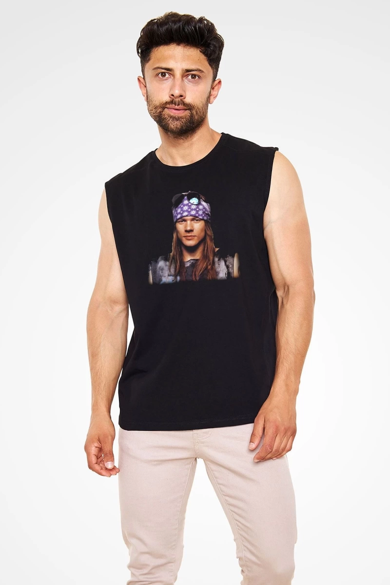 Axl Rose Siyah Kolsuz Tişört T-shirt