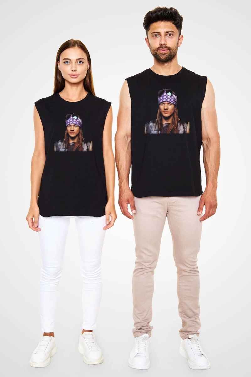Axl Rose Siyah Kolsuz Tişört T-shirt