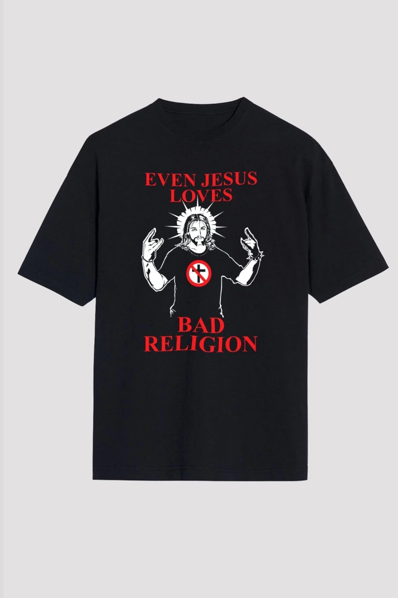 Bad Religion Siyah Unisex Oversize Tişört T-shirt