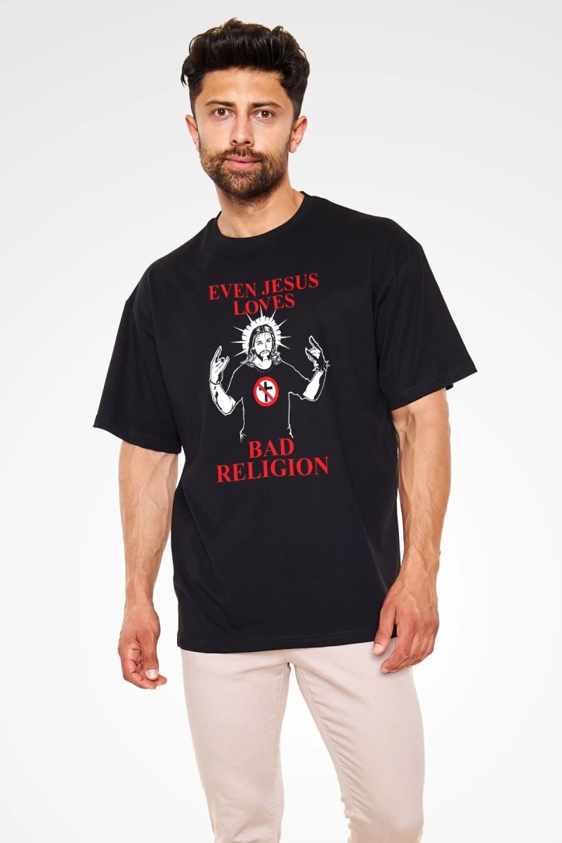 Bad Religion Siyah Unisex Oversize Tişört T-shirt