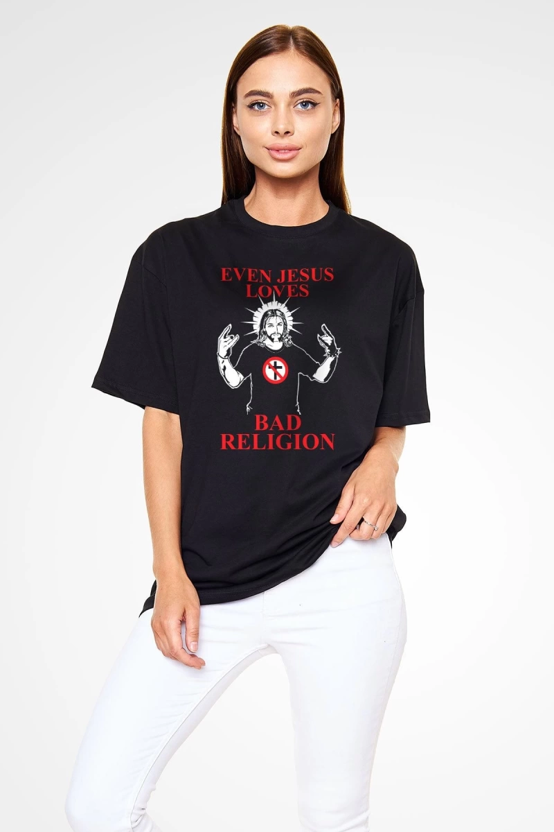 Bad Religion Siyah Unisex Oversize Tişört T-shirt