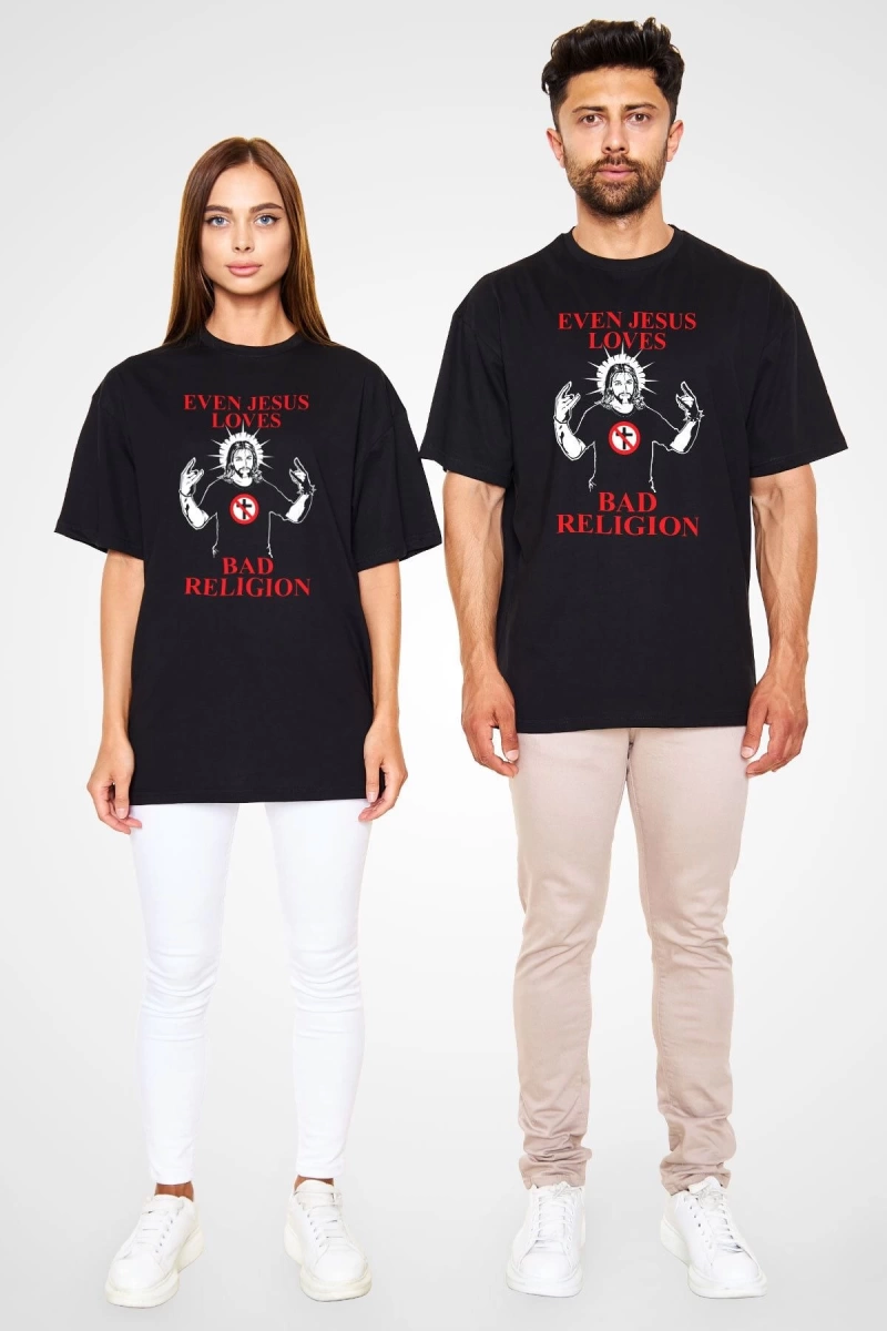 Bad Religion Siyah Unisex Oversize Tişört T-shirt