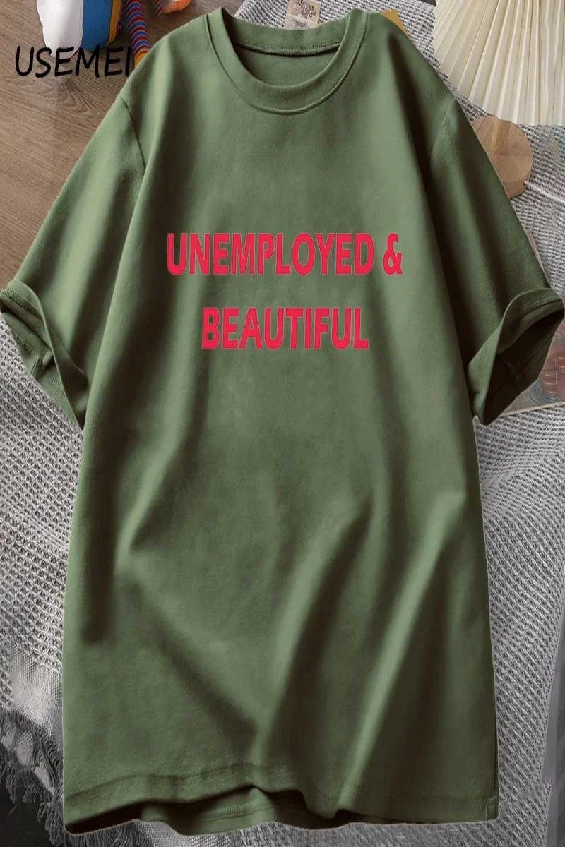 Bakımsız ve Güzel T-shirt Erkek Kadın Komik Rahat erkek Giysileri Baskı Streetweed Pamuk Kısa 2924