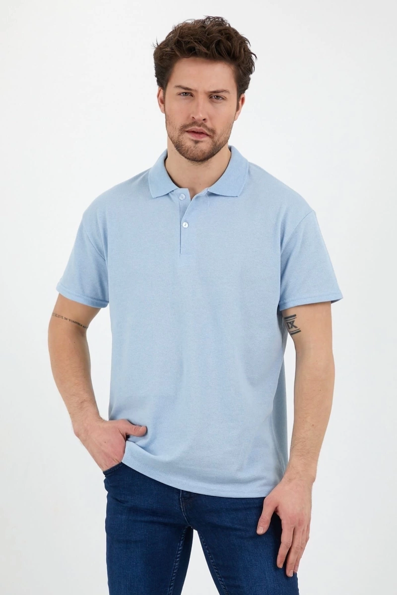 Bebe Mavi Dar/slim Fitt Polo Yaka Tshirt
