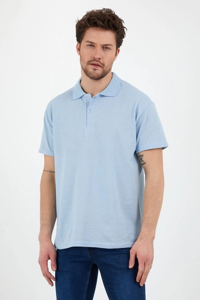 Bebe Mavi Dar/slim Fitt Polo Yaka Tshirt