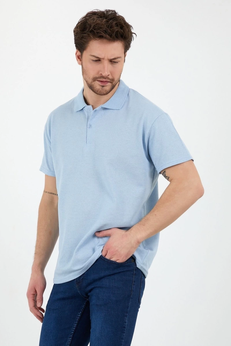 Bebe Mavi Dar/slim Fitt Polo Yaka Tshirt