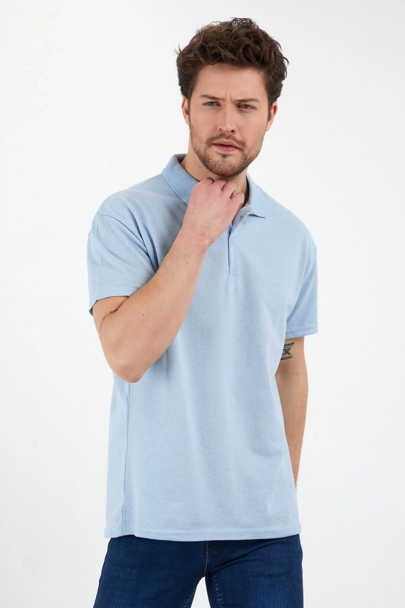 Bebe Mavi Dar/slim Fitt Polo Yaka Tshirt