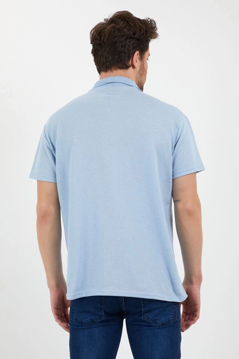 Bebe Mavi Dar/slim Fitt Polo Yaka Tshirt