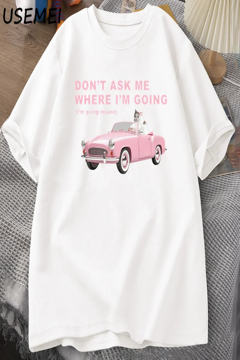 Ben Deliğe Gidiyorum Komik Kedi Meme Baskılı T Shirt Erkekler Kadınlar için Aptal Çirkin T-sh 2875