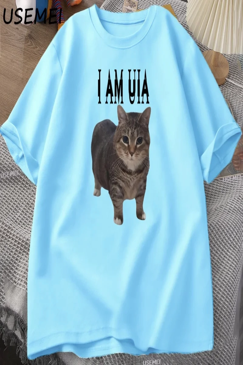 Ben Deliğe Gidiyorum Komik Kedi Meme Baskılı T Shirt Erkekler Kadınlar için Aptal Çirkin T-sh 2875