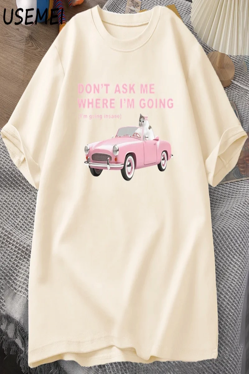 Ben Deliğe Gidiyorum Komik Kedi Meme Baskılı T Shirt Erkekler Kadınlar için Aptal Çirkin T-sh 2875