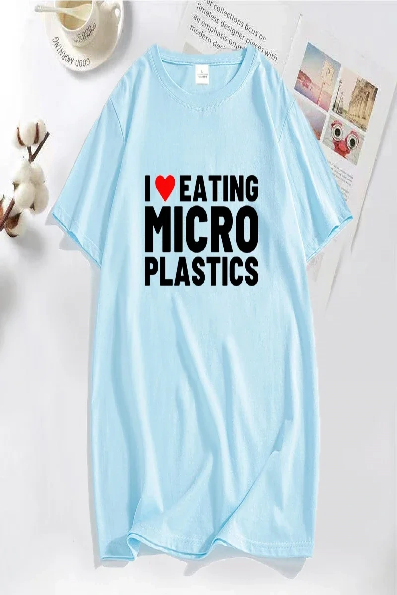 Ben microplastic t-shirt erkekler komik Mmicroplastic mizah mektup baskı Tee Tops yaz pamuklu 3018