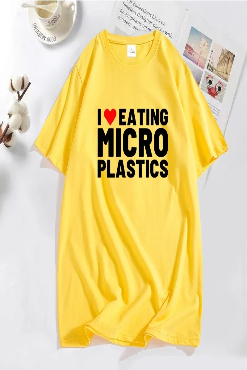 Ben microplastic t-shirt erkekler komik Mmicroplastic mizah mektup baskı Tee Tops yaz pamuklu 3018