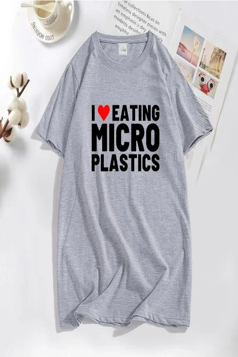 Ben microplastic t-shirt erkekler komik Mmicroplastic mizah mektup baskı Tee Tops yaz pamuklu 3018