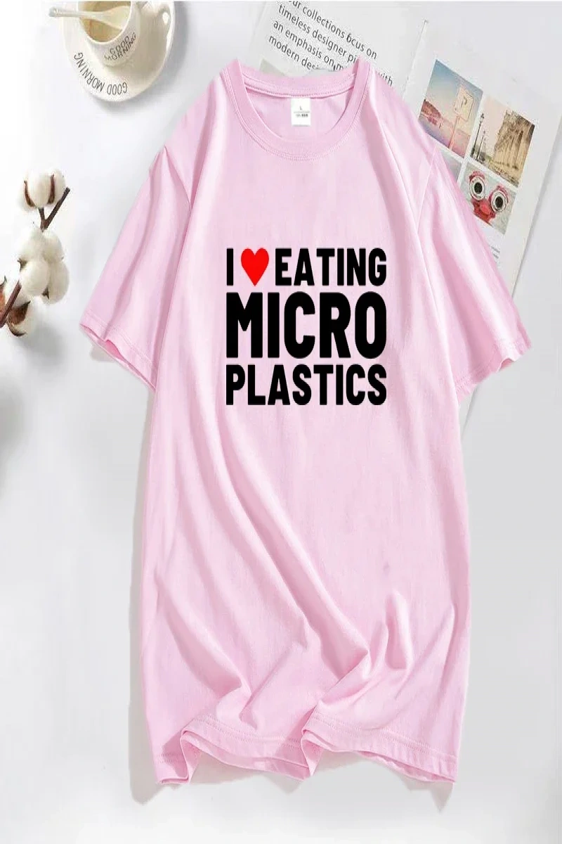 Ben microplastic t-shirt erkekler komik Mmicroplastic mizah mektup baskı Tee Tops yaz pamuklu 3018