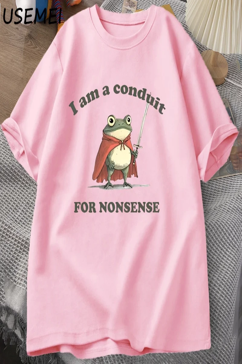 Ben saçmalık için bir boruyum T-shirt erkek kadın komik Weirdcore kurbağa Tshirt Tee yetişkin 2836